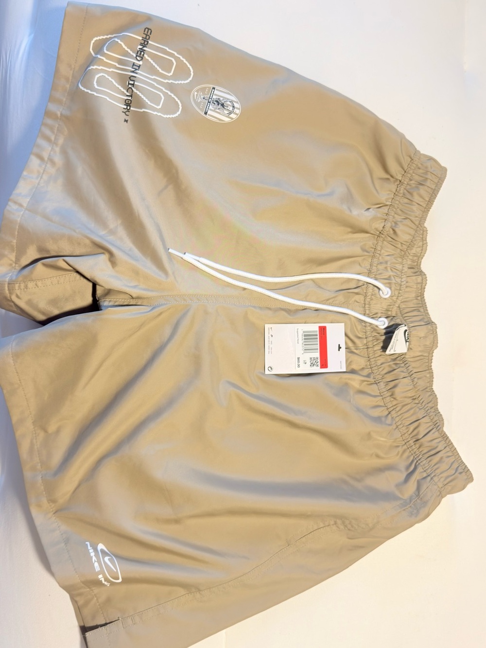 Nike Tan Athletic Drawstring Shorts. NEW WITH TAGS NEVER WORN